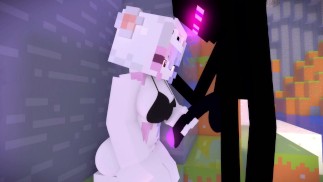 Minecraft porno animace - Dívka saje Endermanovo péro