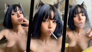 Smoking Naked von Cute Girlfriend (vollständiges Video auf meinen 0nlyfans/Manyvids)
