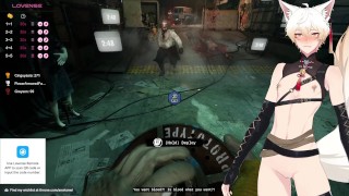 cuntboy vtuber cum před svými diváky při hraní her