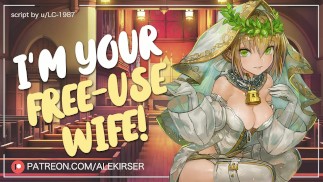 Deine wunderschöne Braut schwört, deine persönliche Schlampe zur freien Nutzung zu sein! | ASMR Audio-Rollenspiel