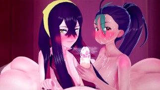 ネモナとカルミンは熱い三人組で乱暴に犯される[ポケモン独占変態無修正]