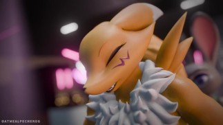 Furry milf Renamon e Judy Hopps fodem forte no clube