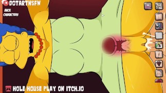 Marge Simspon Milf Penchée Sur L’Orgasme - Hole House