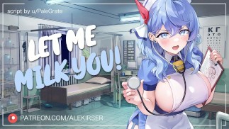 Bimbo Verpleegster schrijft pijpbeurten en creampies voor na je ongeluk! | ASMR Audio-rollenspel