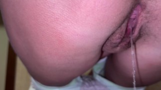 hairy and dirty pussy pee in the toilet, compilation