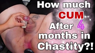 Entraînement Zéro Femdom Cum Ruiné Orgasme dans Chastity Cage Après Ballbusting CBT Real Homemade Milf Step
