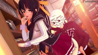 Акено Ебля в библиотеке | HS DXD NTR безумие 2 | Полный 1-часовой фильм на Patreon: Fantasyking3