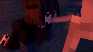 Скелет Майнкрафт получает чудесный минет - Minecraft Jenny Porn