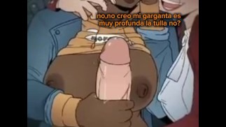Hentai susanamueye uprawia seks publicznie w pociągu z nieznanym chłopakiem i inną dziewczyną (sub.español)