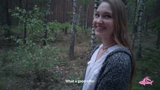 Gaf veel sperma aan een mooie nymfomane in het bos (deel 2)