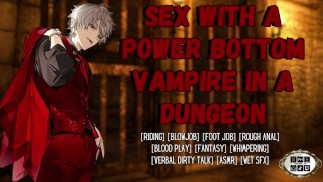 Sesso con un vampiro Power Bottom in un dungeon | Maschio Gemiti Audio