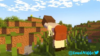 Femboy tombe au fond d’une falaise et rencontre un nouvel ami - Minecraft Gay Porn Mod