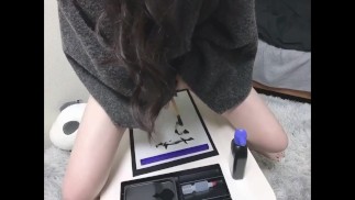 【筆挿入】膣圧で書き初めしてみた結果ｗｗｗ手コキ素人ミキ姉フェラ