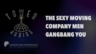 Follada por los chicos sexys de la empresa de mudanzas. Audio para mujeres. Hablando en inglés.