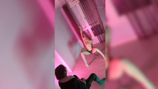 Amateur French - Lost bet, my best friend Noochka own me a Striptease AND SHE DID IT !
