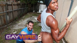GAYWIRE - Spencer Reed Walks On The Street Searching For A Huge Dick To Gag & Ride On