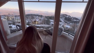 Fantastyczne ruchanie z widokiem na Dolomity
