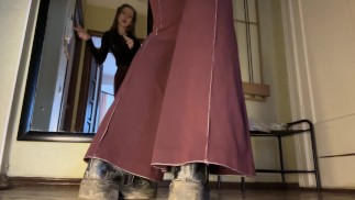Limpe minhas botas, cachorro. Uma tentativa