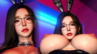 Roztomilý zajíček korejská kovbojka pozice! 🐰🐰 (K-POP IDOL)