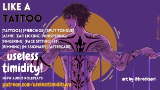 Como uma tatuagem [voz profunda] [tatuagens] [Língua dividida] | Gemido masculino | Rpg de áudio para mulheres [M4F]