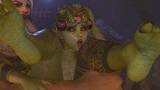 Reinhardt baise overwatch la veuve d’une fille en serpent locale