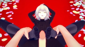 Tous les serviteurs de Fate / Grand Order vous donnent un footjob Hentai POV