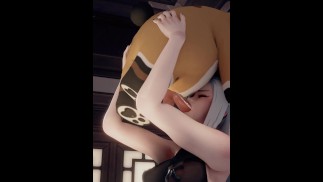 Shenhe Genshin Impact Face Fucking de oude god Gouba! 3D Hentai monster Dragk HD