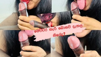 Sri Lanka piękna Nathasha robi niechlujnego loda