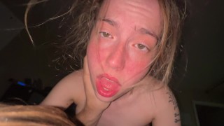 Two firsts in the same video! (Squirting just from sex at 5:15 & throatpie at 10:15) - Amateur OC