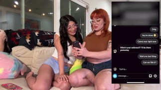 Le amiche lesbiche scopano un ragazzo a caso dai DM di IG e lui le troie - Cami Strella x Emma Magnolia