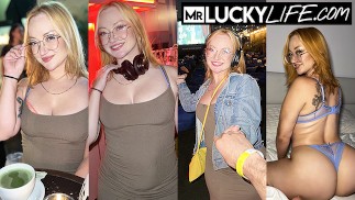 Hermosa noche de cine con Blonde bebé Emma Magnolia