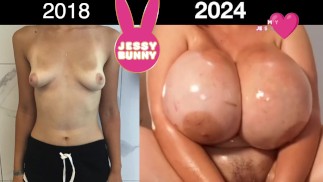 ミニ天然小胸から巨大偽乳まで: 0cc vs 3750cc | Jessy Bunny