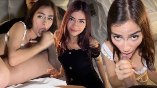 La mas pequeńa hace una mamada increible a cambio de fama para Only...