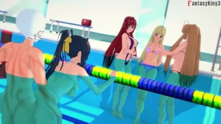 Akeno sex na veřejném bazénu | HS DXD NTR Madness 4 | Celý film na Patreonu: Fantasyking3