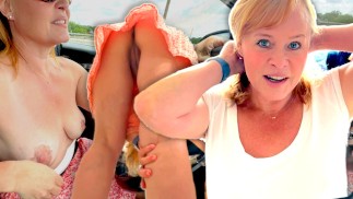 Masturbating while Driving, Topless,  and Flashing Shopping