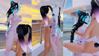 Futa mamãe fode seu amigo em viagem 🛥️ de barco e termina em Hot Tub - VR ERP (ft. Widgey Bun)