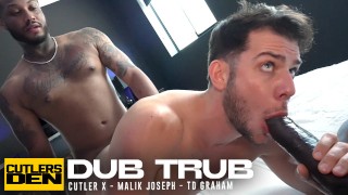 Sizzling hot bareback trio acción con Cutler, Malik, y Teddy en cutler's Den