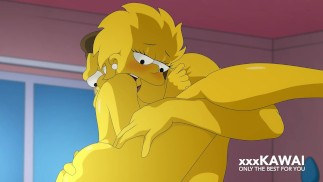 Nelson réalise son rêve de baiser Lisa - Les Simpson.