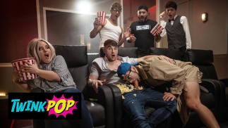 TWINKPOP - Getting Hot And Nasty In The Movie Theater s Dante Colle, Michael Boston & Troye Dean