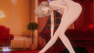 Seksowna Lisa z Genshin Impact w bieliźnie tańczy szarlotkę 【 R-18 】