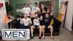 MEN - Cristiano frisée prend avec impatience Ashton Summers et Kyle éjaculations Hot sur son visage