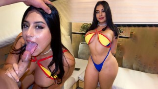 Kolumbianer feiert die Copa América mit großem Cumshot ins Gesicht und hartem Sex.PinUp