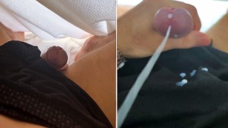 Masturbando-se secretamente debaixo das cobertas! Posso ser notado a qualquer momento!