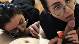 Steamy Stepsister Blowjob: She Couldn't Resist My Big Cock