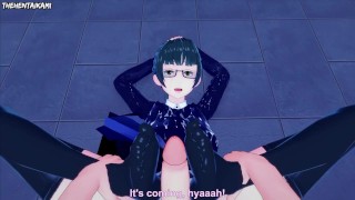 Maki Zenin from Jujutsu Kaisen Gives You A Footjob Hentai POV
