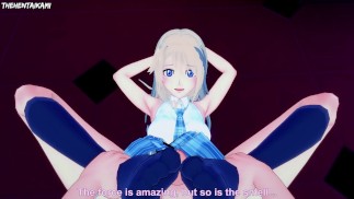 Namine de Kingdom Hearts te da un footjob Hentai POV