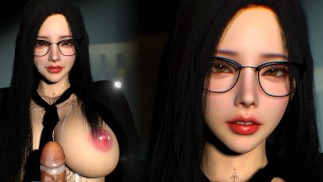 セクシーなメガネの女の子からの蒸し暑い特別なサービスを体験してください(HandJOB!)