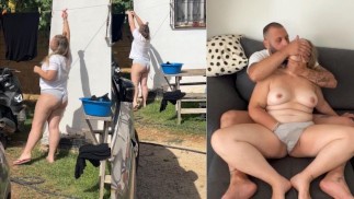Mój sąsiad widzi, jak spędzam czas w majtkach i zostaje wyruchany, wielokrotne orgazmy z sąsiadem fetyszem