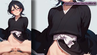 Rukia from Bleach is practicing her new deep penetration technique!