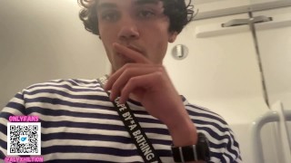 Gay Teen Model Masturbates Inside Airplane! *Alomst Caught*